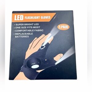 Moi Black LED Flashlight Gloves